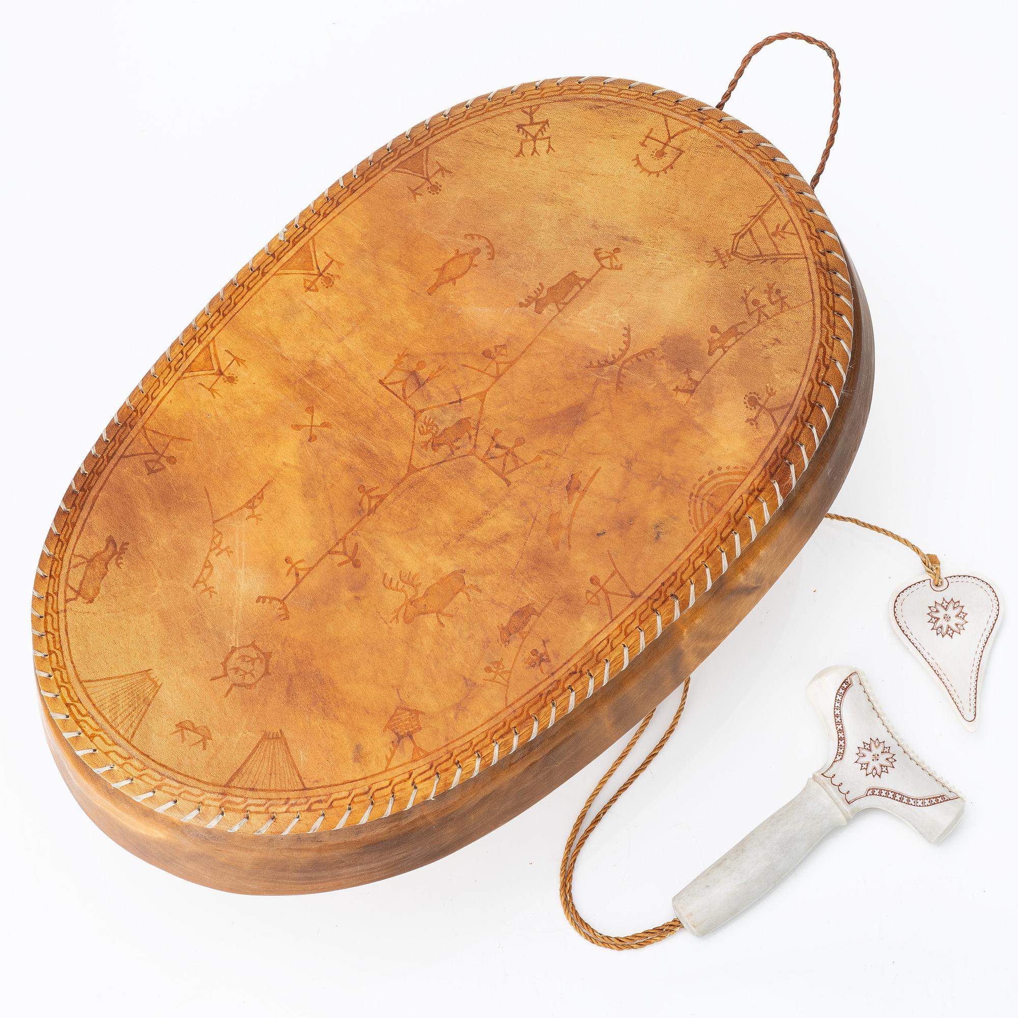 Anders Sunna, Drum, Goavddis, signed and dated year 2000.