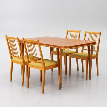 Bertil Fridhagen, matbord, Bodafors samt 4 stolar.