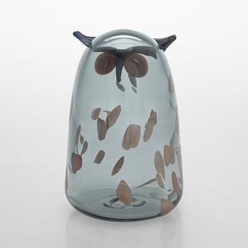 Oiva Toikka, glasfågel, "Long-eared owl", signerad O. Toikka Iittala.