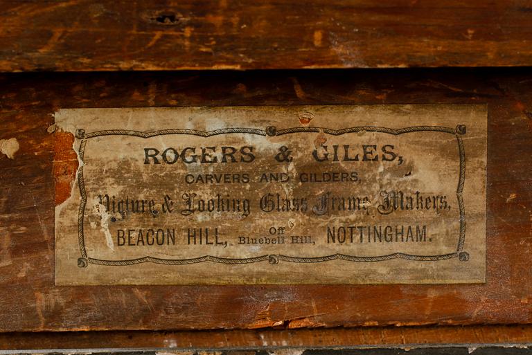 OKÄND KONSTNÄR, olja på pannå, England, 1800-tal.