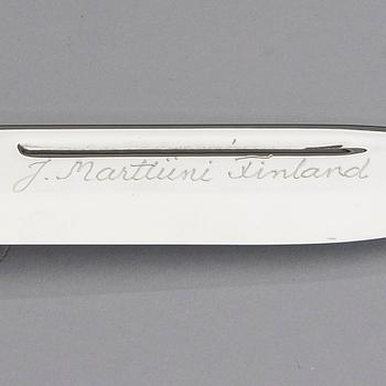 PEKKA PIEKÄINEN, PUUKKO-KNIV, Marttiini, skaft i silver, stämplad 1999.