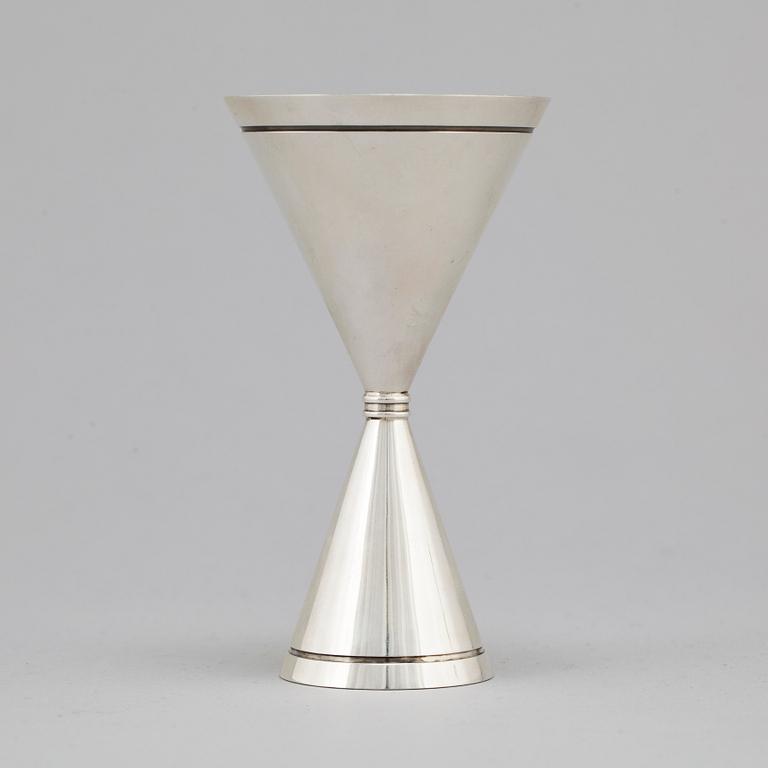 A wedding silver cup by Helge Lindgren, K Andersson Stockholm 1948.