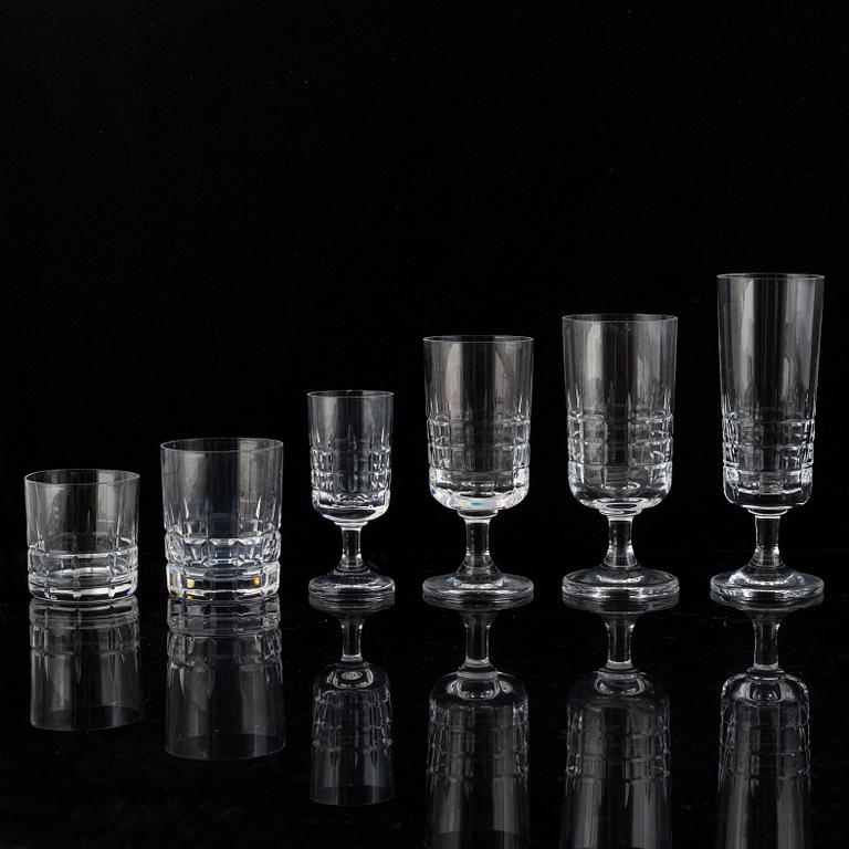 A glass service, 69 pcs, from Kosta, 20th century.