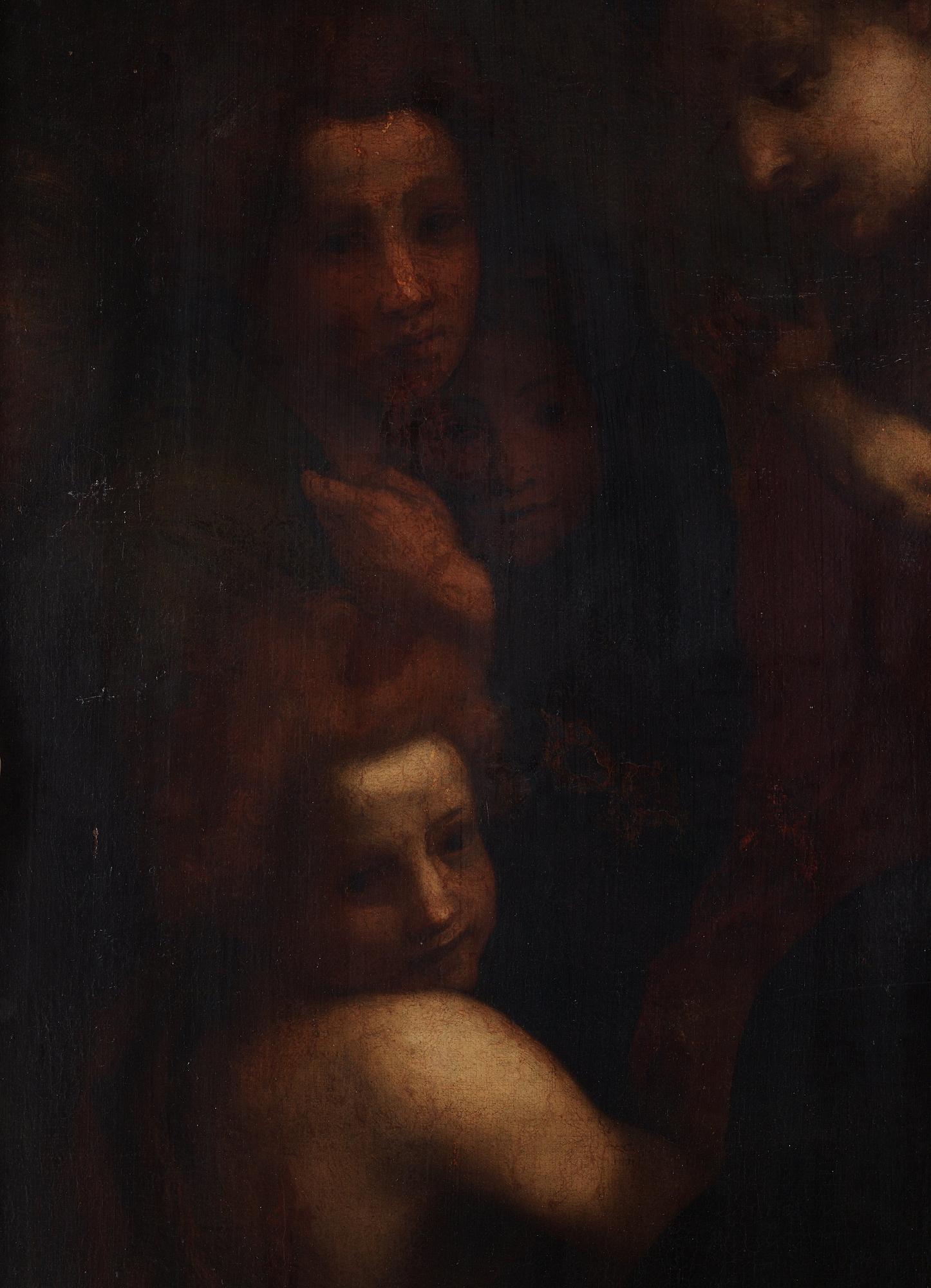 Antonio Allegri Correggio In the manner of the artist, The Madonna and Child with the Infant Saint John the Baptist.