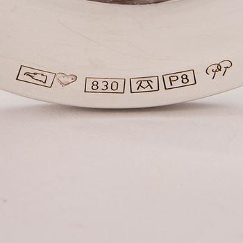 PEKKA PIEKÄINEN, LJUSSTAKAR, 2 st, silver, stämplade PP, Finland 1992 och 2008.