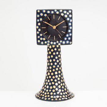 Birger Kaipiainen, bordsklocka, stengods, signerad Kaipiainen Arabia.