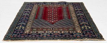 Prayer rug, possibly Kula, approx. 163 x 114 cm.