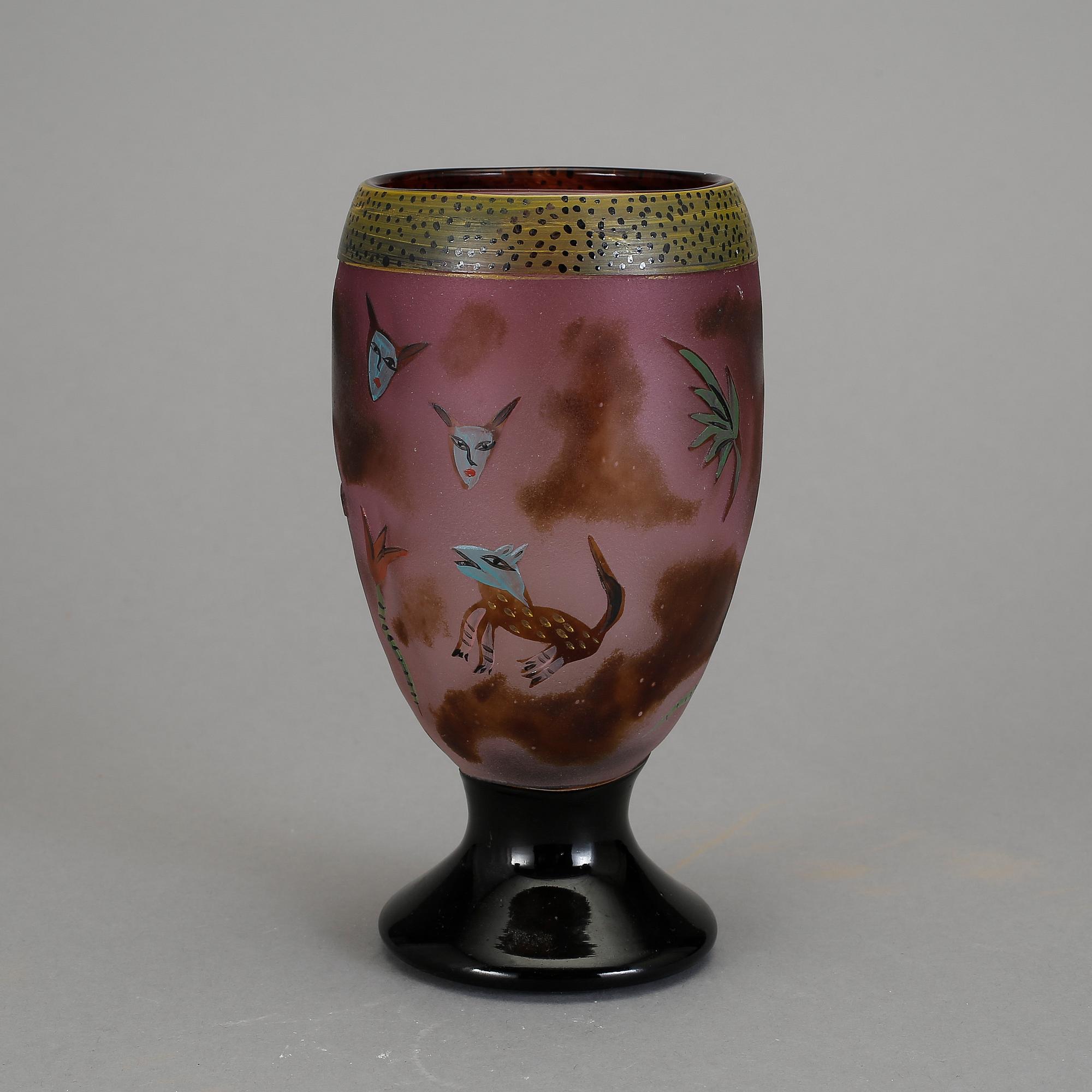 VAS, glas. Ulrica Hydman-Vallien, Kosta Boda 1986. Unik.