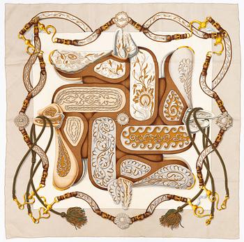 Hermès, a 'Festival' silk scarf.