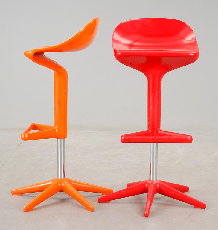 STOLAR, 4st, "Spoon stool", Antonio Citterio för Kartell.