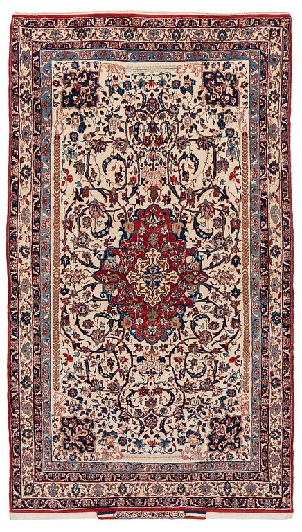 An Isfahan carpet, Central Persia, signed (Hossein) Seirafian, c. 178 x 102 cm.