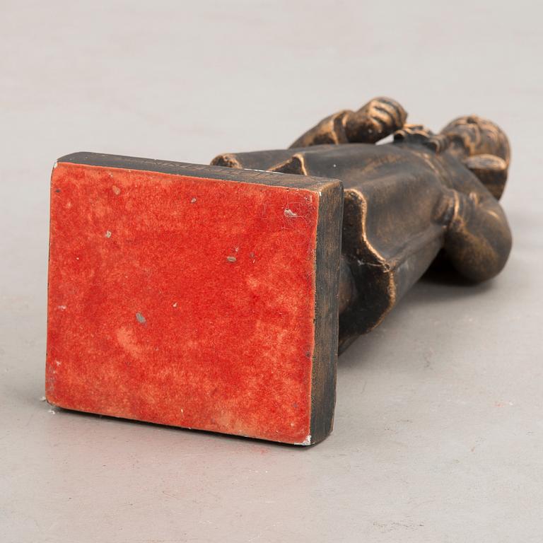 patinated plaster, signed and dated 1940.