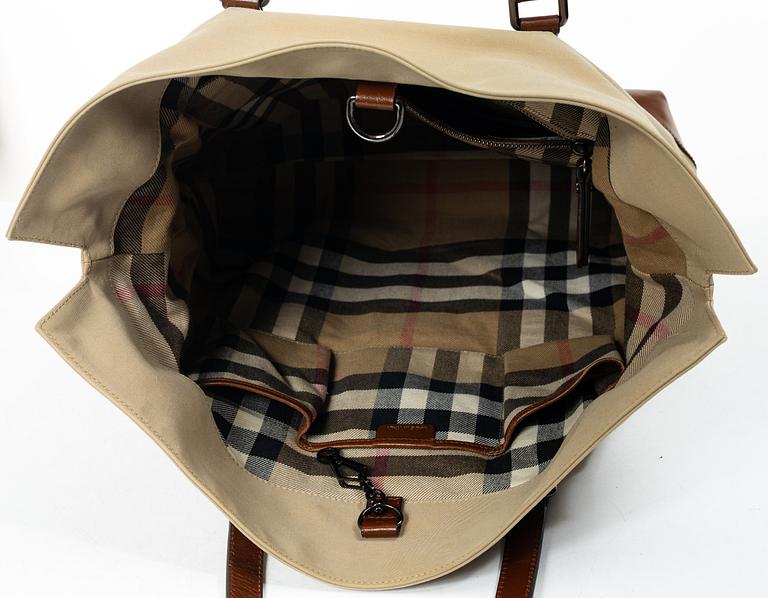 Burberry, A bag and a scarf.