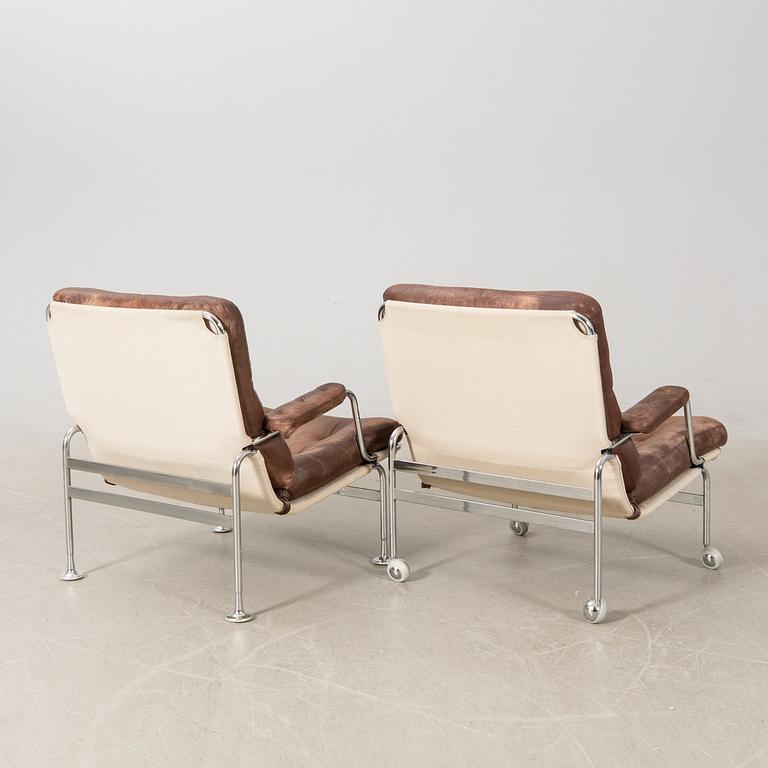 Bruno Mathsson, armchairs, 2 pcs, Dux, late 20th century.