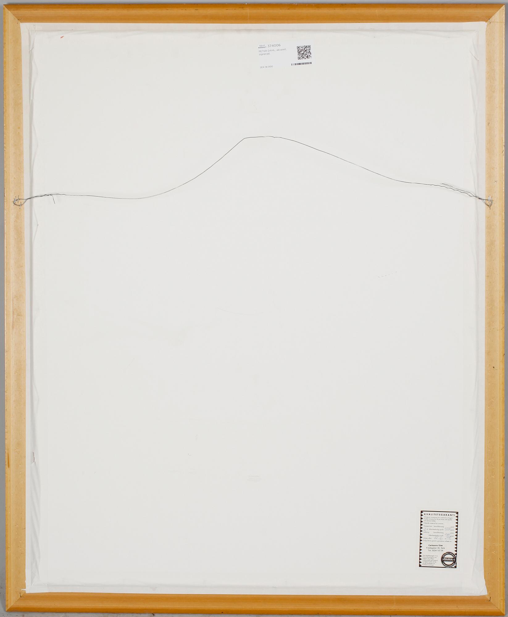 PETER DAHL, akvarell, signerad.