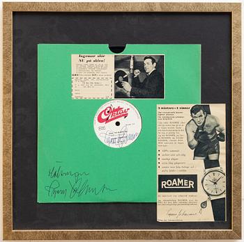 Ingemar Johansson, a signed record, 'Klart till drabbning', 1957.
