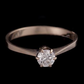 RING, 18K vitguld, diamant. H.J. Lehtovaara, Helsinki 1983. Vikt ca 1,9 g.
