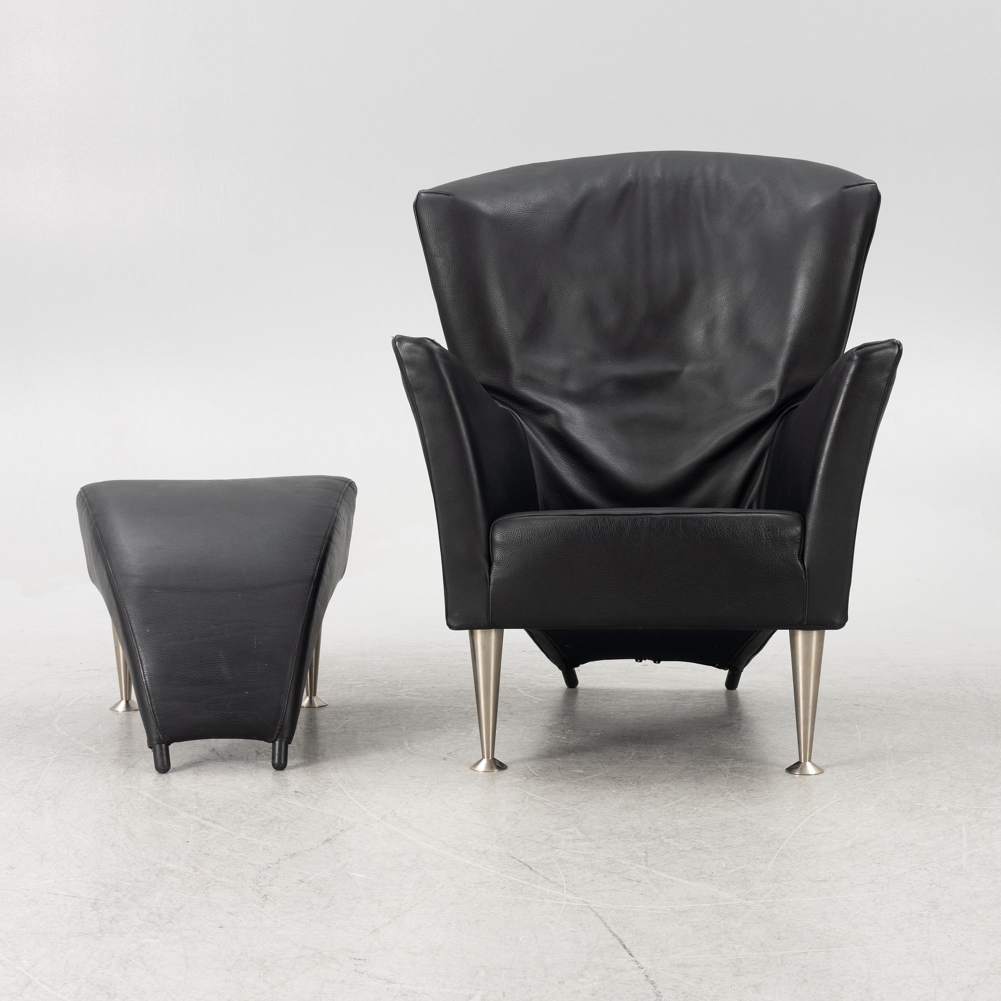 Gijs Papavoine, armchair with footstool, 'Castor', Montis, Italy.