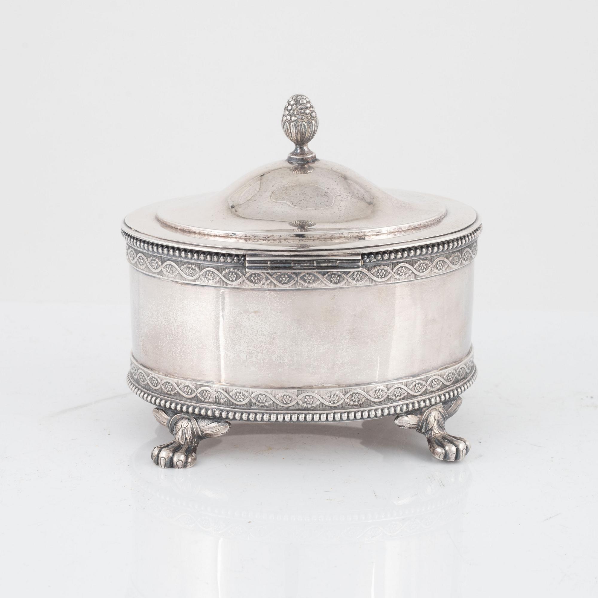 David Andersen & Co, sockerskrin, silver, empirestil, Stockholm 1909.