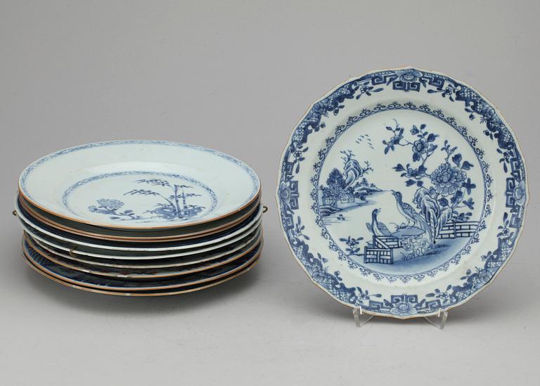 TALLRIKAR, 10 st, porslin, Kina, Qing dynastin, bland annat 1700-tal.