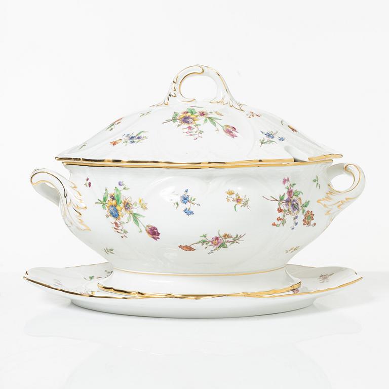 Servisdelar, 55st, porslin, Rörstrand, sent 1800-/tidigt 1900-tal.