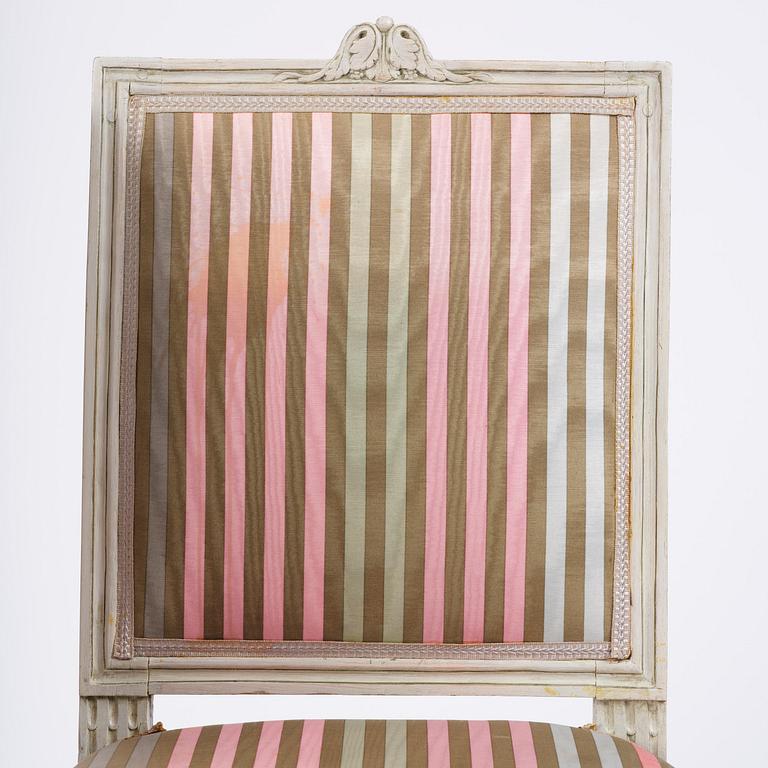 A set of ten Gustavian chairs by E. Öhrmark (master in Stockholm 1777-1813).