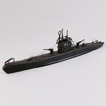 A wooden submarine model HMS H2, England (1915-21).