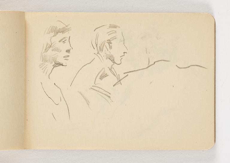 Lotte Laserstein, 10 små skissblock med teckningar.