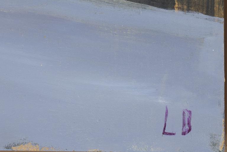 Lina Bjerneld, signerad och daterad -13 a tergo. Olja på pannå.