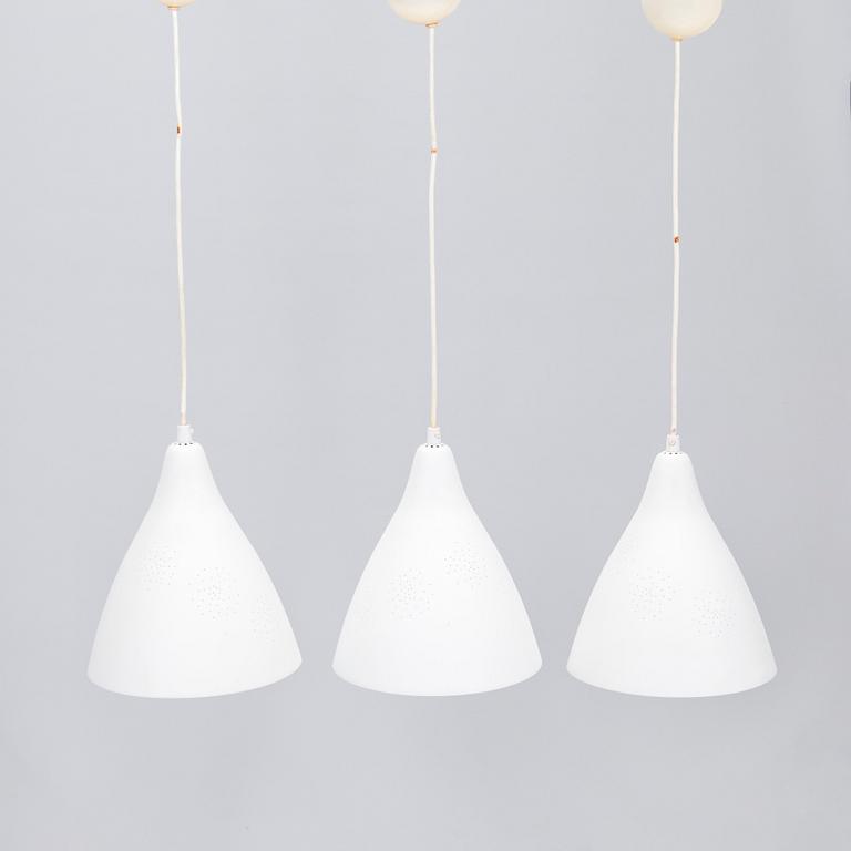 Lisa Johansson-Pape, three 1950s '1314' pendant lights for Stockmann Orno.