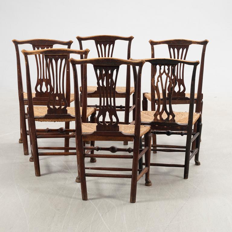 Chairs, 6 similar, England, early 19th century.