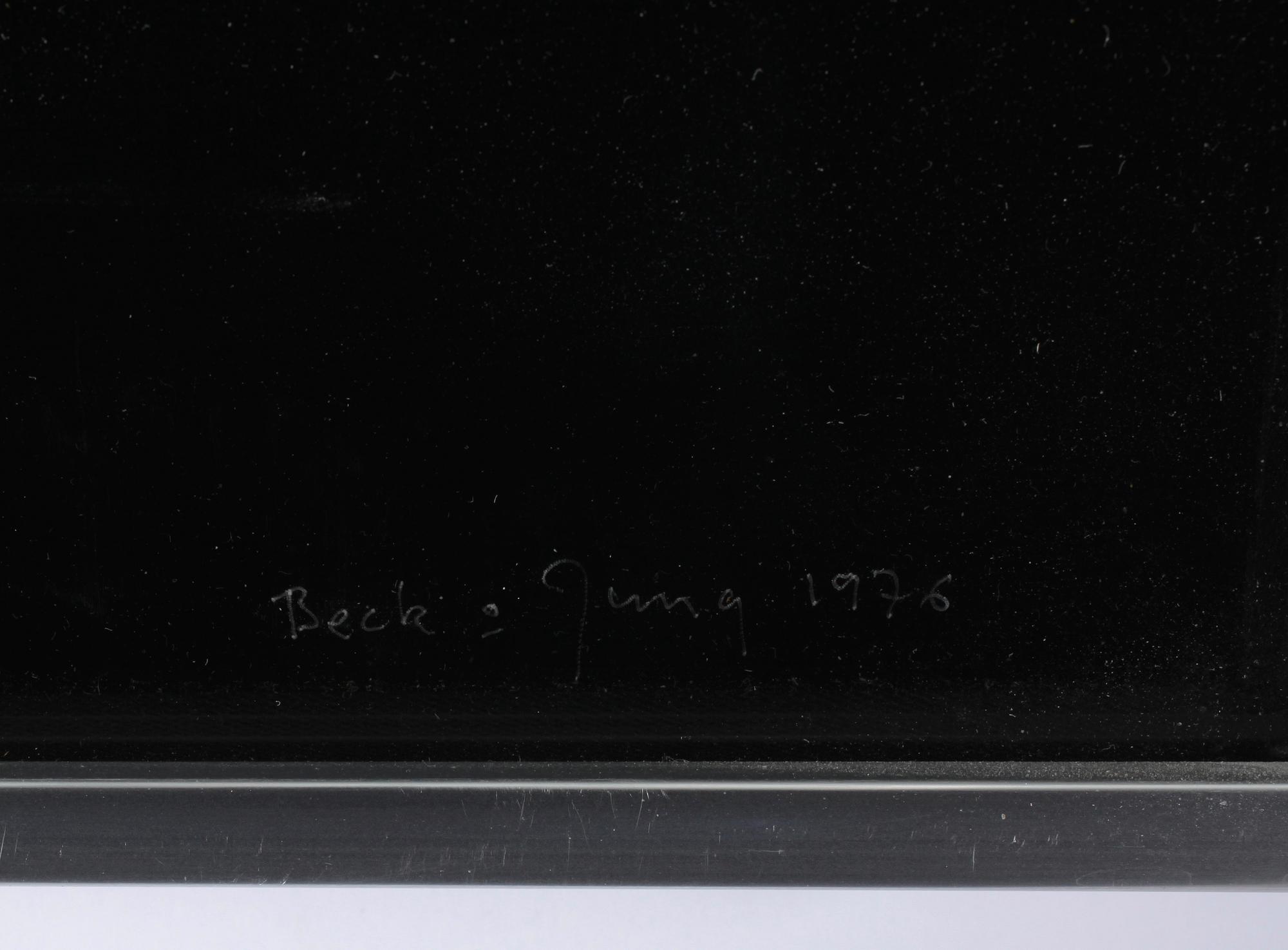 BECK & JUNG (HOLGER BÄCKSTRÖM & BO LJUNGBERG), blandteknik, glas, signerad och numrerad 10/50, daterad 1976.