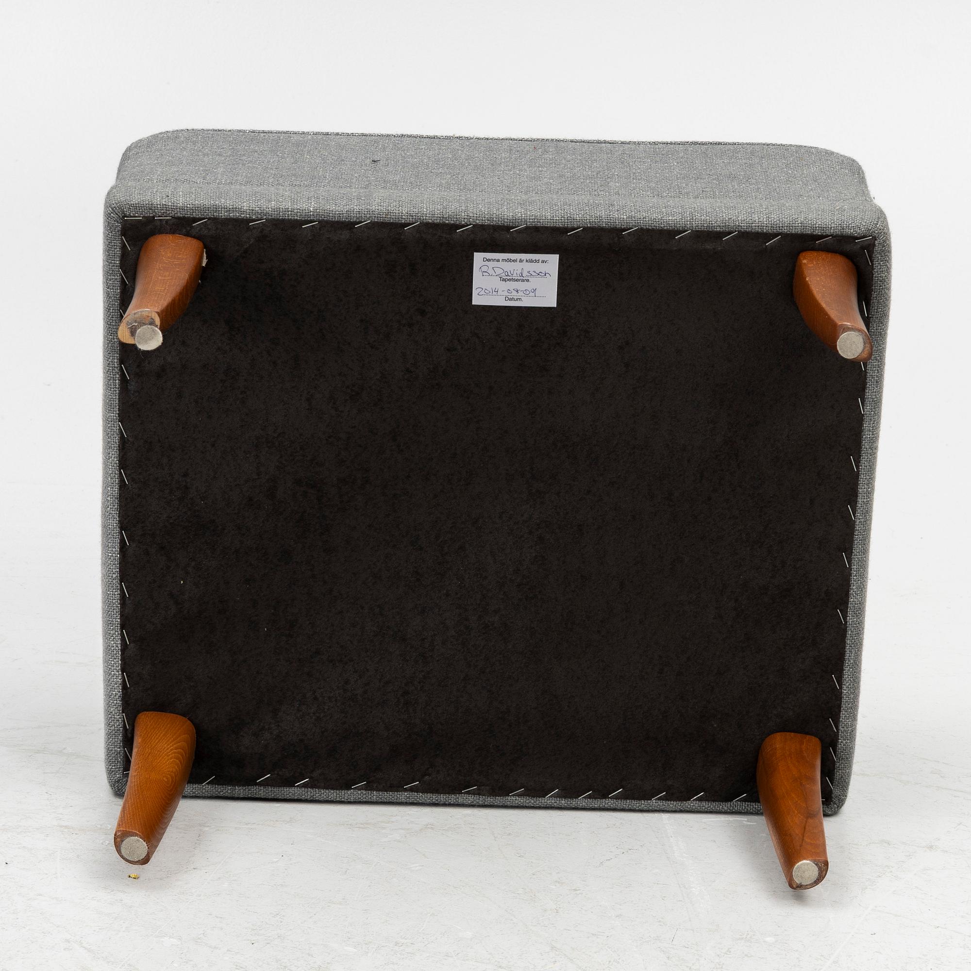 Carl Malmsten, armchair with footstool, "The Giant Toad", O. H. Sjögren, Tranås, 2014.