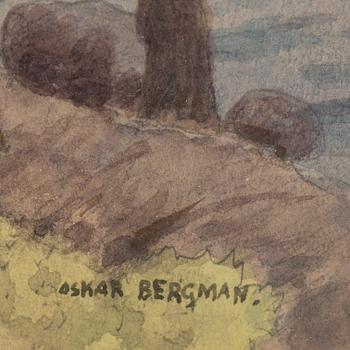 OSKAR BERGMAN, akvarell, signerad Oskar Bergman.
