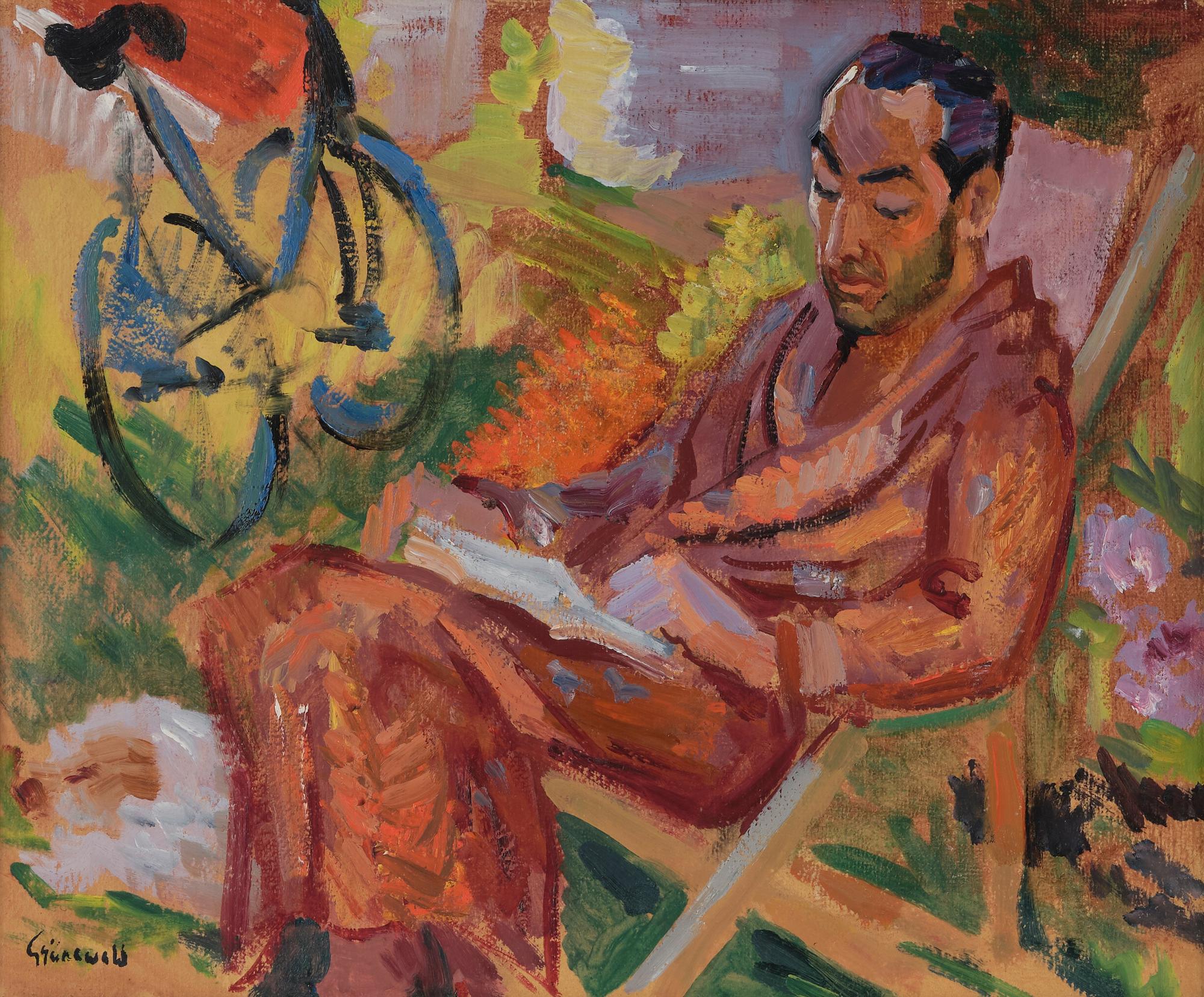 Isaac Grünewald, "Den röda badrocken".