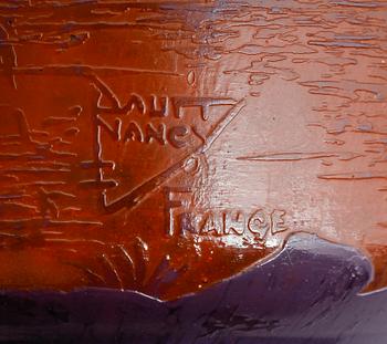 VAS, glas, jugend, signerad Daum Nancy, France.