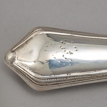 A set of Swedish Art Nouveau carving cutlery, mark of  B Erlandson, Kristianstad 1912.