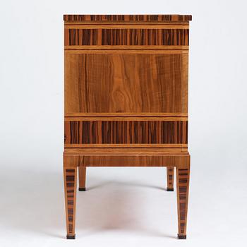 A Swedish 1920/30s walnut and maccassar bureau.