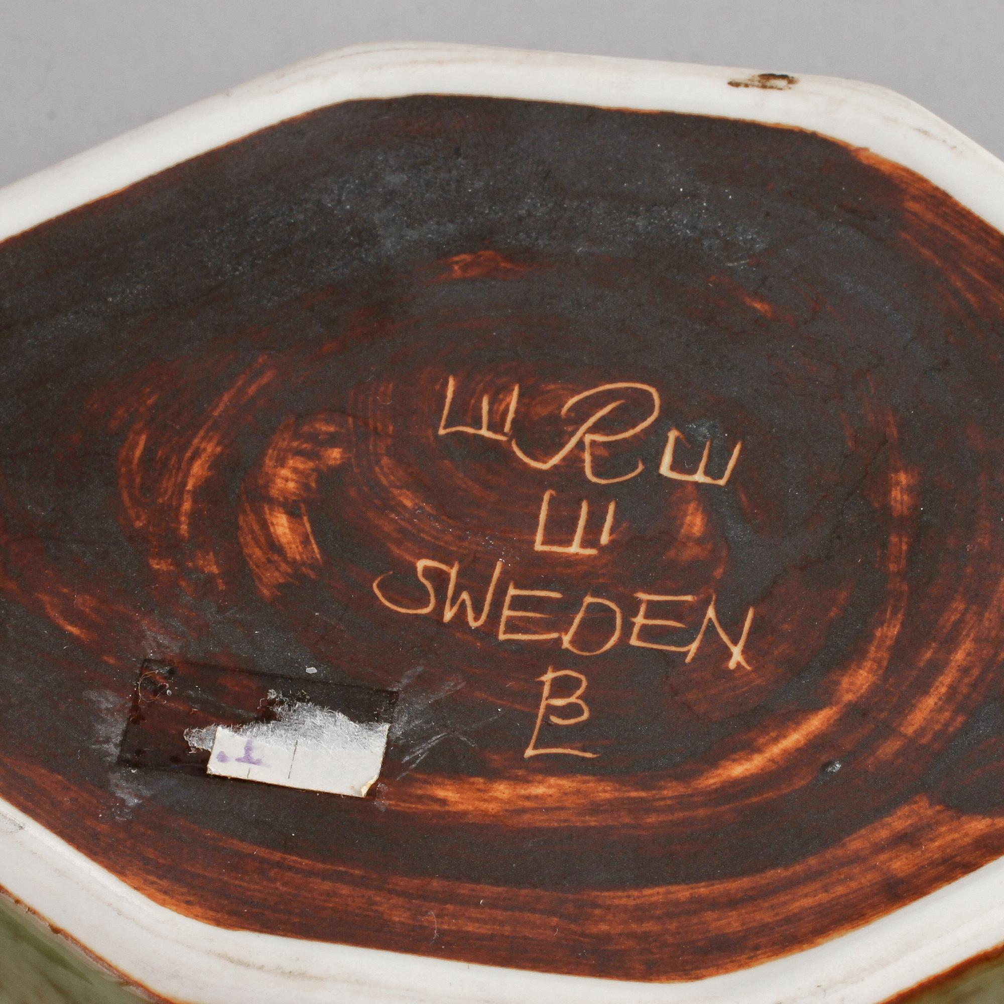 VAS samt SKÅL, stengods, Bertil Lundgren, Rörstrand, 1900-talets fjärde kvartal.