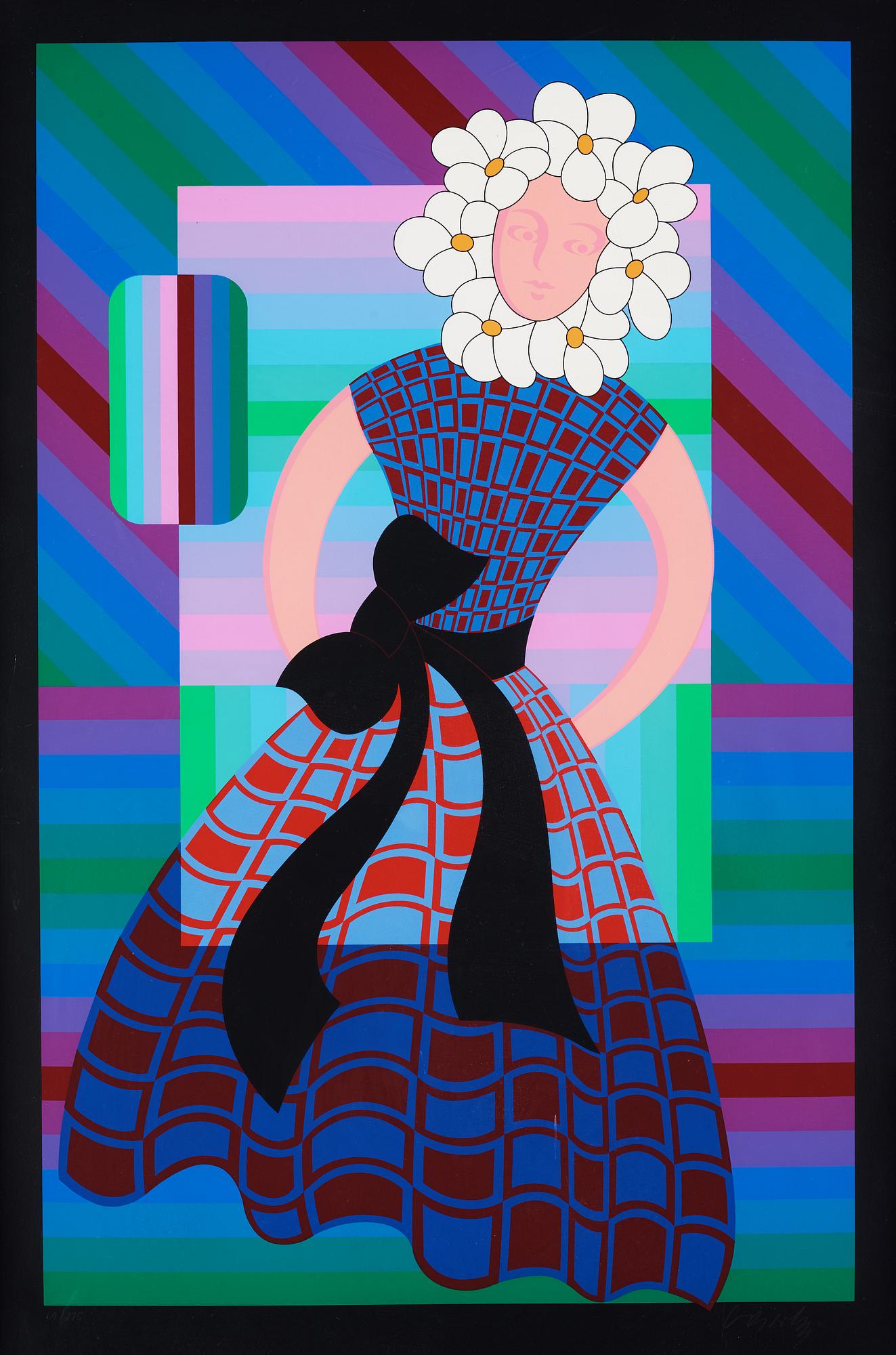 Victor Vasarely, silkscreen in colours, signed 69/275.