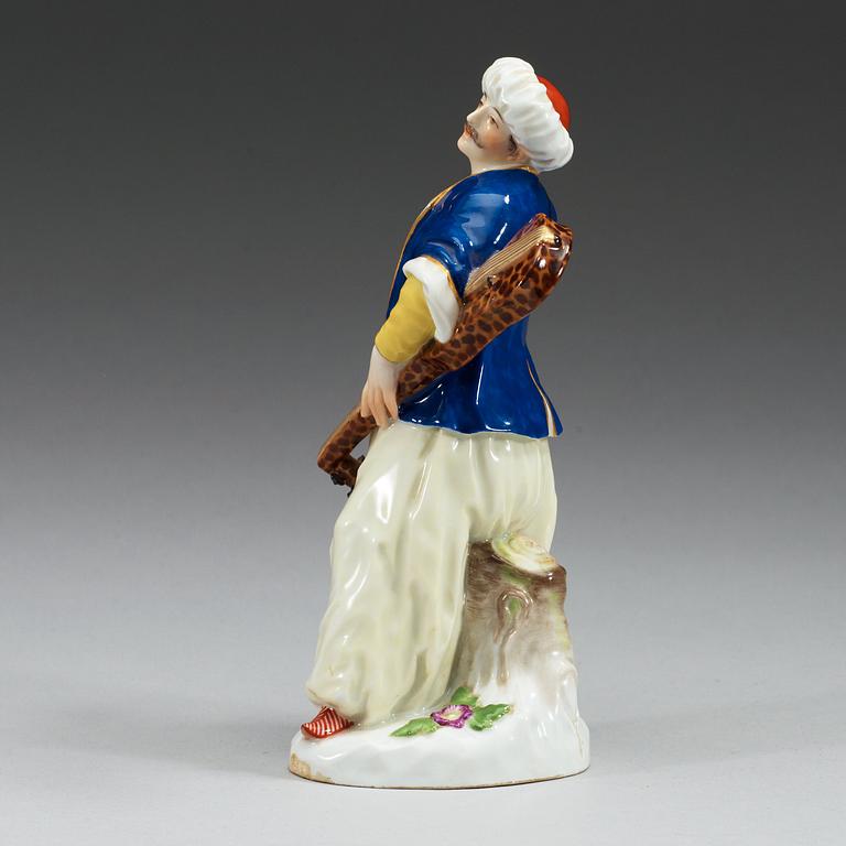 FIGURIN, porslin. Meissen, omkring 1900.