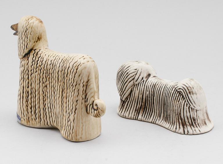 FIGURER, 2 st, stengods, Lisa Larson, Gustavsberg.