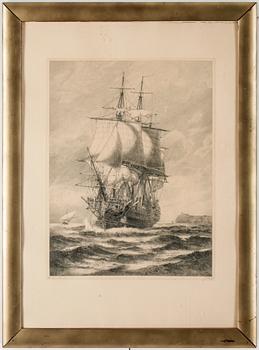 Jacob Hägg · JACOB HÄGG, etsning, signerad.