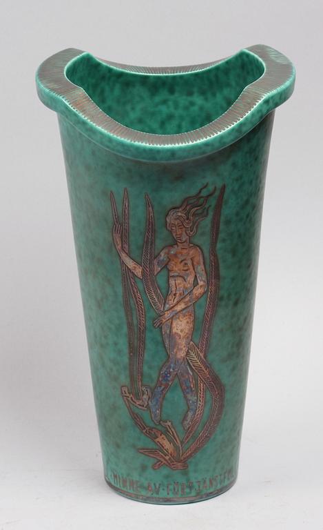 VAS, stengods. "Argenta", Wilhelm Kåge, Gustavsberg.