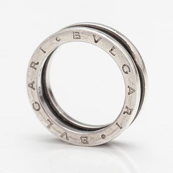 Bulgari, Ring, "Save the Children", sterlingsilver, keramisk dekor. Italien. Märkt N98E9P, Made in Italy.