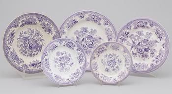 MATSERVIS, 152 delar, flintgods, "Asiatic Pheasant"/Fasan, Gustavsberg, 1900-talets första hälft.