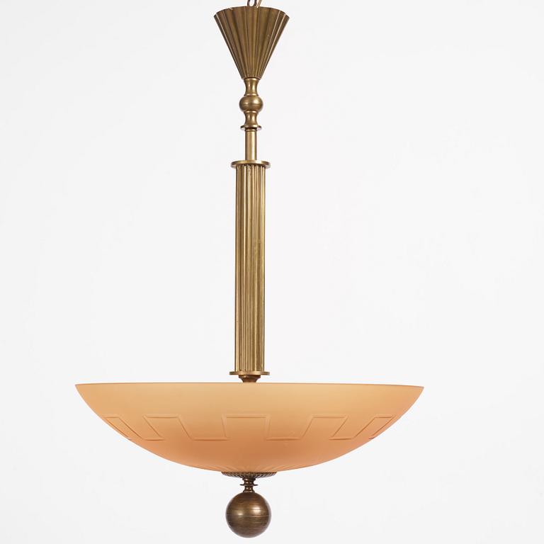 Harald Notini, a ceiling lamp, model "6640", Arvid Böhlmarks Lampfabrik, 1930s.