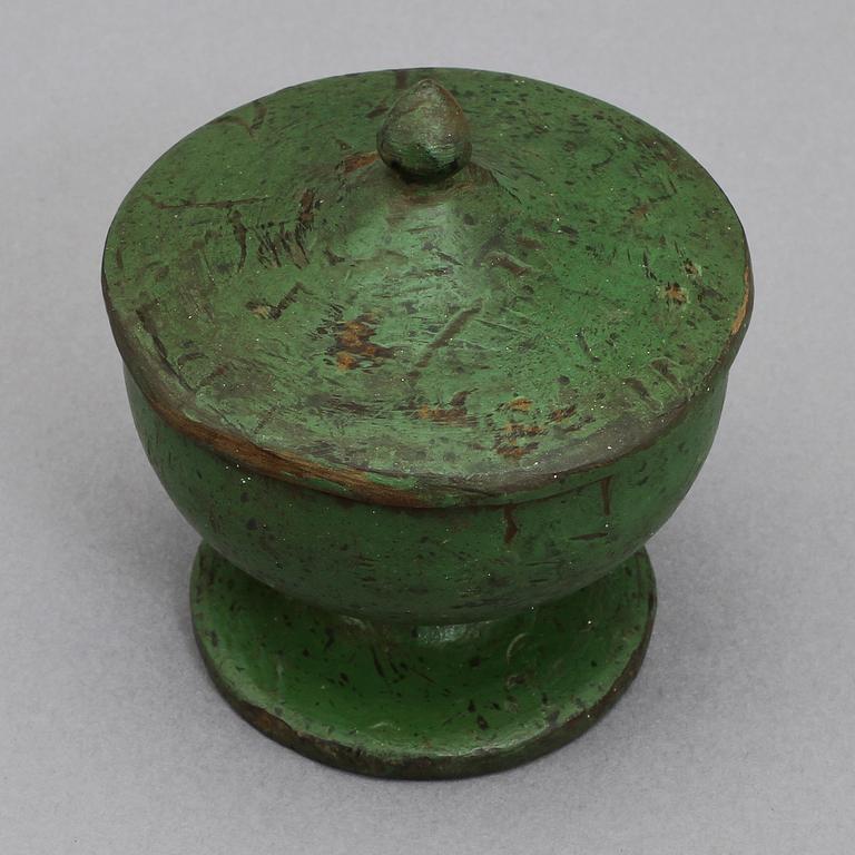 LOCKASK, trä, allmoge, 1800-tal.