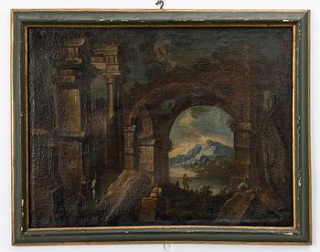 Italiensk skola. 1700-tal. Dörröverstycken, ett par.