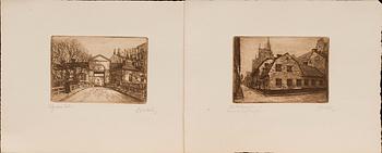 ERIK EKROTH, 10 st, etsningar, signerade.